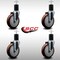 Service Caster 5'' SS Maroon Poly Wheel Swivel 1-3/4'' Expanding Stem Caster Set, 4PK SCC-SSEX20S514-PPUB-MRN-134-4 - alternate 2